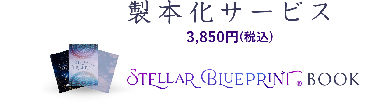 STELLAR BLUEPRINT BOOK 製本化サービス 3,850円(税込)