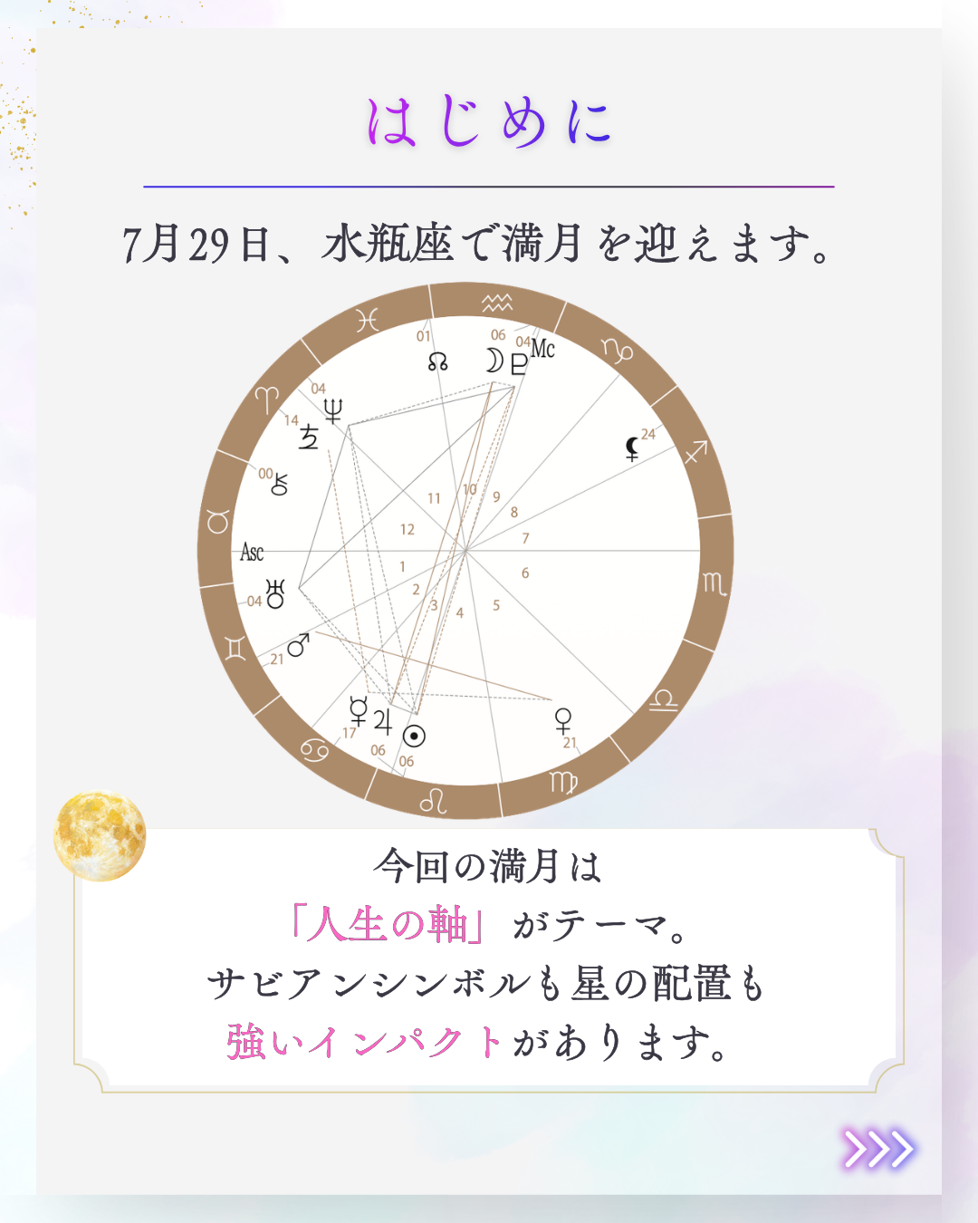 【星の時刻表】水瓶座満月とドラゴンヘッド水瓶座入り